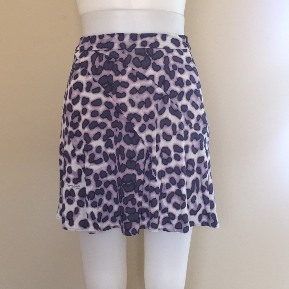 Robert Cavalli Purple Cheetah Print Skirt Size 38